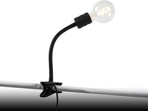 Lampă modernă cu clemă neagră cu braț flexibil - Cavalux