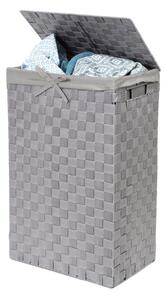 Coș de rufe cu capac Compactor Laundry Linen, înălțime 60 cm, gri