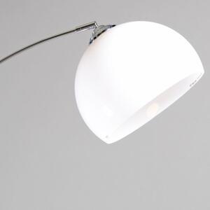Lampă arc modernă cromată cu umbră albă - Arc Basic