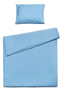Lenjerie de pat din bumbac pentru o persoană Bonami Selection, 140 x 200 cm, albastru azuriu