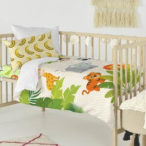 Lenjerie de pat din bumbac pentru copii, pentru pat de o persoană Mr. Fox Wild, 100 x 120 cm