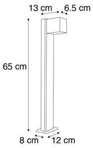 Lampă de exterior inteligentă în picioare antracit 65 cm IP44 cu Wifi GU10 - Baleno