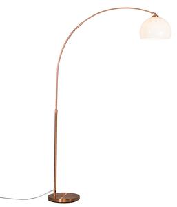Lampă modernă arc de cupru cu nuanță albă - Arc Basic