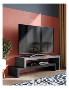 Masă dublă TV TemaHome Cliff, 125 x 20 cm, negru - gri