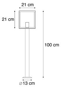 Stâlp modern pentru lampă de exterior negru 100 cm - Rotterdam