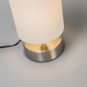 Lampă de masă modernă rotundă albă de 12 cm reglabilă - Milo 2