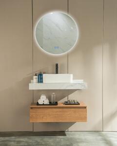 Set mobilier pentru baie din pal, Terazzo Natural 90 cm, 4 piese