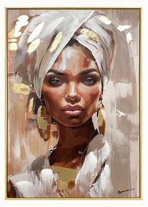 Tablou pictat pe pânza Gazel I, Pânza, Multicolor, 70x100 cm