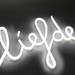 Lampă de perete albă cu telecomandă inclusiv LED - Neon Love