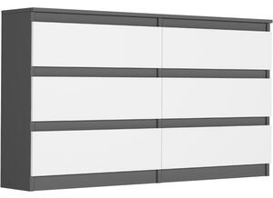 Comodă Rigta (antracit + alb). Promo -16%. 1151458
