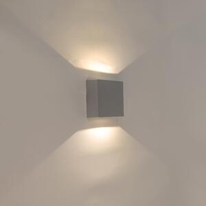 Lampă de perete gri IP54 incl. LED - Squad