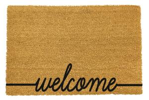 Covoraș intrare din fibre de cocos Artsy Doormats Welcome Scribbled, 40 x 60 cm