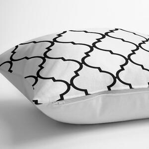 Față de pernă cu amestec din bumbac Minimalist Cushion Covers Black White Ogea, 45 x 45 cm, negru - alb