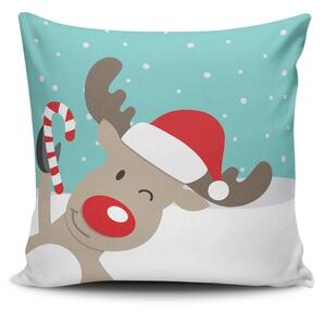 Perna decorativa, Christmas NOELKRLNT-30, 43x43 cm, policoton, multicolor
