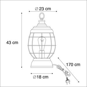 Lampă rustică de masă rugină - Lentera