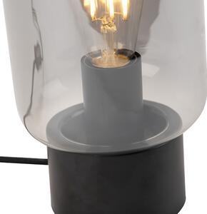 Lampă de masă design negru cu sticlă fum - Bliss Cute
