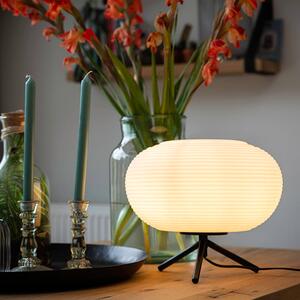 Lampă de masă design negru 33 cm cu sticlă opală - Hero