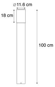 Lampă exterioară permanentă negru 100 cm IP44 - Jarra