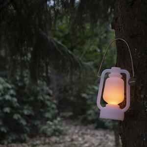 Lampa de masa cu efect de flacara alb 22 cm - Storm Mini