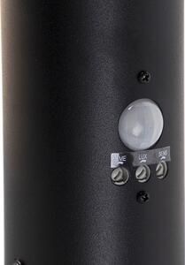 Lampă de perete pentru exterior negru cu senzor de mișcare IP44 incl. LED - Roxy