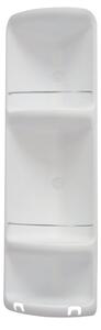 Gedy Gedy, poliță de colț CAESAR cu 3 nivele, 226x710x160 mm, plastic ABS, alb, 7081