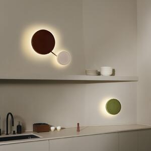 MARSET aplică de perete LED Caramel, opal, Ø 22 cm, TRIAC, sticlă, reglabil, Alb, Camera de zi / sufragerie, Sticlă, Design