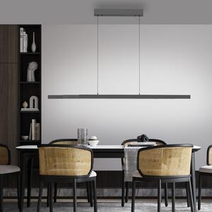 Paul Neuhaus lampă suspendată LED Adriana Comfort Lift, gri, CCT, reglabil, Gri, Camera de zi / sufragerie, Aluminiu, Modern