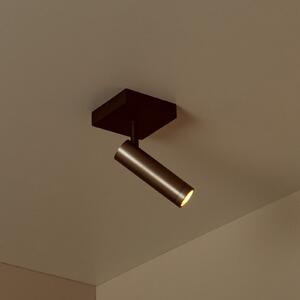 Lucide Spot de tavan Grado, lungime 10 cm, gri, metal, reglabil, Gri, Camera de zi / sufragerie, Aluminiu, Modern