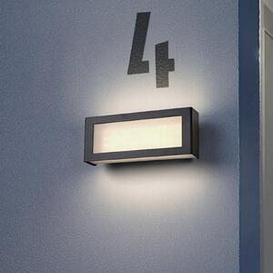 OSRAM Lampă LED pentru exterior ENDURA STYLE NOVA, gri închis, IP54, Gri, Aluminiu, Modern, Priză de perete sus / jos