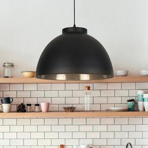 COREP Lampă suspendată Dock, negru mat, Ø 45 cm, metal, reglabil, Negru, Camera de zi / sufragerie, Metal, Modern