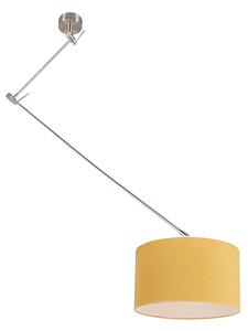 Lampă suspendată din oțel cu umbră 35 cm galben reglabilă - Blitz I