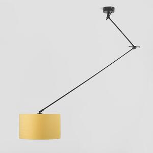 Lampă suspendată neagră cu umbră 35 cm galben reglabilă - Blitz I
