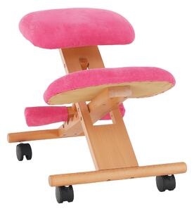 KONDELA Scaun genunchi ergonomic, roz/ fag, GROCO