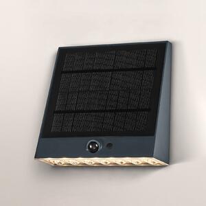 OSRAM Aplică de perete solară ENDURA STYLE FIN, gri, senzor, IP54, reglabil, Gri, Plastic, Modern, Perete unghiular