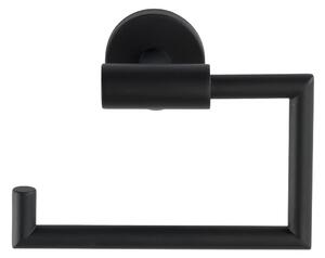 Suport hartie igienica cu prindere Bosio Power-Loc®, Wenko, 10 x 15 cm, inox, negru
