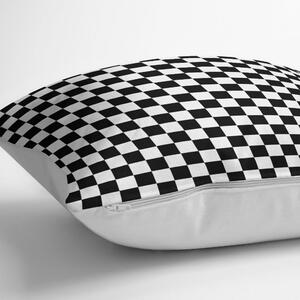 Față de pernă cu amestec din bumbac Minimalist Cushion Covers Black White Ekose, 45 x 45 cm, negru - alb