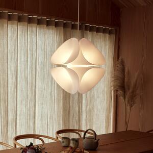 FRANDSEN Lampă suspendată Nova, alb opal, Ø 52 cm, E14, reglabil, Alb, Camera de zi / sufragerie, Plastic, Modern
