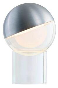 FRANDSEN Lampa de masă cu LED Pila, culoare aluminiu, 20 cm, dimabilă, reglabil, Metalic, Camera de zi / sufragerie, Plastic, Modern