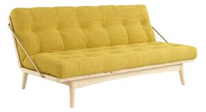 Canapea variabilă cu tapițerie din catifea reiată Karup Design Folk Raw/Honey