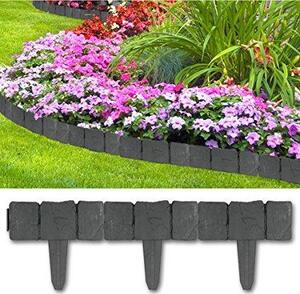 Set 20 x Bordura din plastic cu aspect de piatra