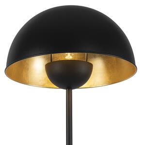 Lampă de podea industrială neagră cu aur 160 cm - Magnax