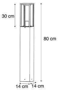Lampă industrială de exterior negru 80 cm IP44 - Charlois