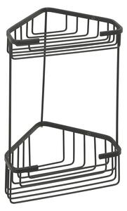 Gedy Sapho, poliță de colț SMART cu două etaje 200x325x151mm, negru mat