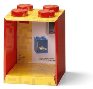 Raft de perete pentru copii LEGO® Brick 4, roșu
