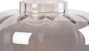 Lampă de masă design negru cu sticlă fum - Qara