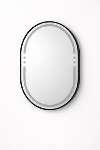 Oglinda LED 608 60x80 cm rama aluminiu neagra