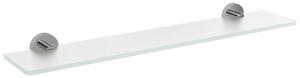 Sapho Sapho, poliță de sticlă X-ROUND 500 mm, sticlă crom/lapte, XR009-04