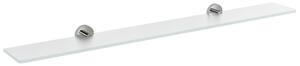 Sapho Sapho, poliță din sticlă X-ROUND 900 mm, sticlă crom/lapte, XR009-08