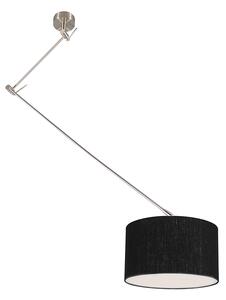 Lampă suspendată din oțel cu umbră de 35 cm reglabilă în negru - Blitz I