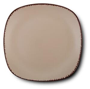 Farfurie desert din ceramica, Brown Sugar Maro, 19 cm